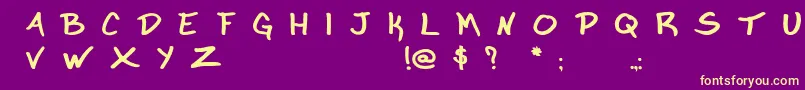 Markergarbage Font – Yellow Fonts on Purple Background