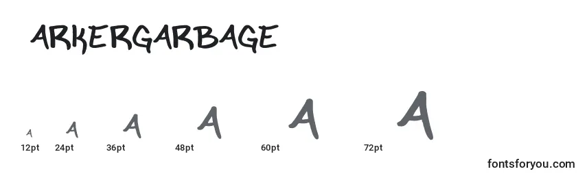 Размеры шрифта Markergarbage