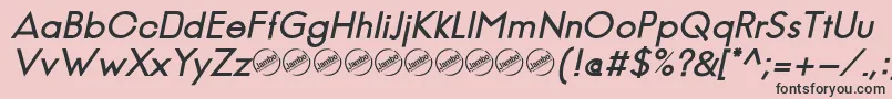 JambeticaBoldItalic Font – Black Fonts on Pink Background