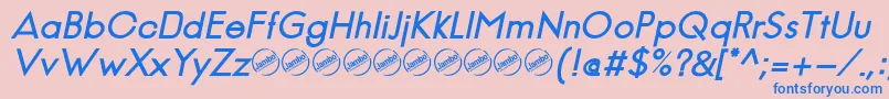 JambeticaBoldItalic Font – Blue Fonts on Pink Background