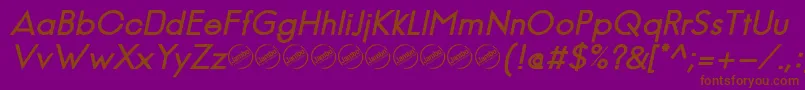 JambeticaBoldItalic Font – Brown Fonts on Purple Background