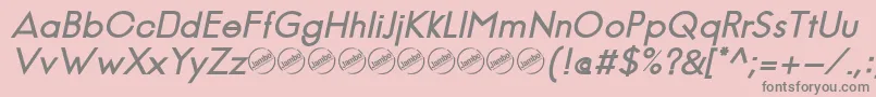 JambeticaBoldItalic Font – Gray Fonts on Pink Background