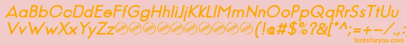 JambeticaBoldItalic Font – Orange Fonts on Pink Background