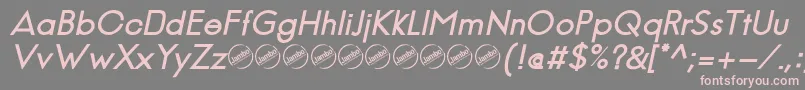 JambeticaBoldItalic Font – Pink Fonts on Gray Background