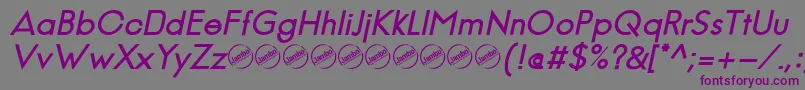 JambeticaBoldItalic Font – Purple Fonts on Gray Background