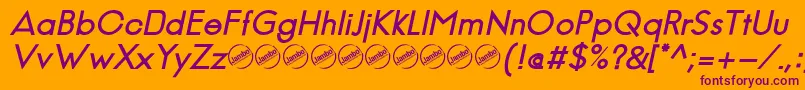 JambeticaBoldItalic Font – Purple Fonts on Orange Background