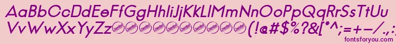 JambeticaBoldItalic Font – Purple Fonts on Pink Background