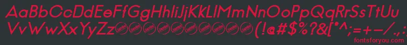 Шрифт JambeticaBoldItalic – красные шрифты на чёрном фоне