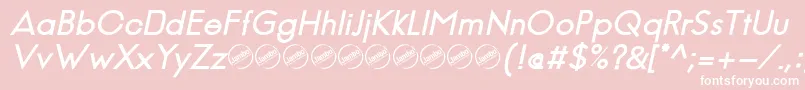 JambeticaBoldItalic Font – White Fonts on Pink Background