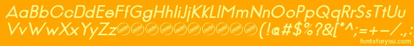 JambeticaBoldItalic Font – Yellow Fonts on Orange Background