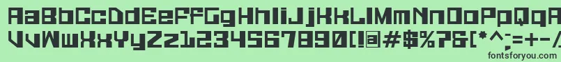 Galaxymonkey-fontti – mustat fontit vihreällä taustalla