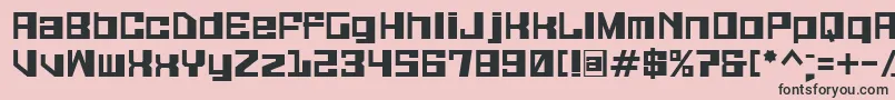 フォントGalaxymonkey – ピンクの背景に黒い文字