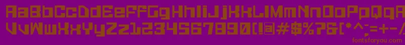 Galaxymonkey-Schriftart – Braune Schriften auf violettem Hintergrund