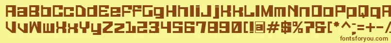 Galaxymonkey Font – Brown Fonts on Yellow Background