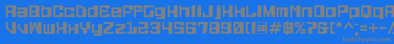 Galaxymonkey-fontti – harmaat kirjasimet sinisellä taustalla