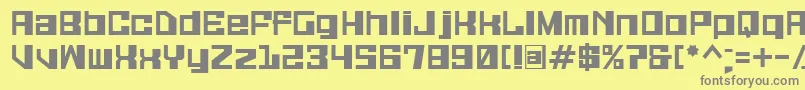 Galaxymonkey-fontti – harmaat kirjasimet keltaisella taustalla