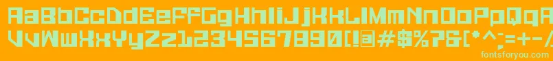 Шрифт Galaxymonkey – зелёные шрифты на оранжевом фоне