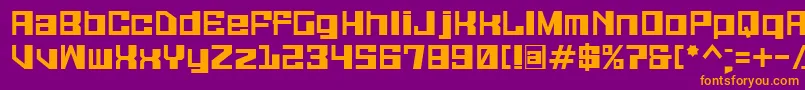 Galaxymonkey Font – Orange Fonts on Purple Background