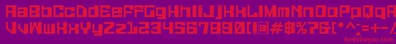 フォントGalaxymonkey – 紫の背景に赤い文字