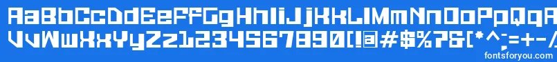 Galaxymonkey-fontti – valkoiset fontit sinisellä taustalla