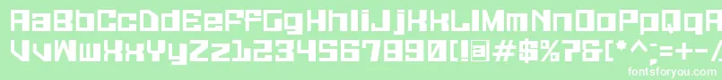 Czcionka Galaxymonkey – białe czcionki na zielonym tle