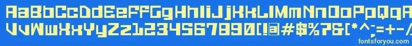 Galaxymonkey-fontti – keltaiset fontit sinisellä taustalla