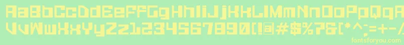 Galaxymonkey-fontti – keltaiset fontit vihreällä taustalla