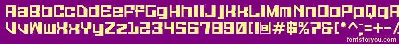 Galaxymonkey Font – Yellow Fonts on Purple Background