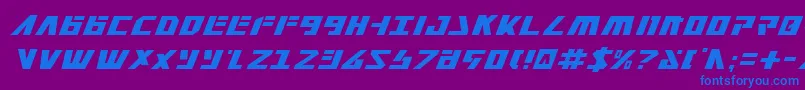 Falconv2i Font – Blue Fonts on Purple Background