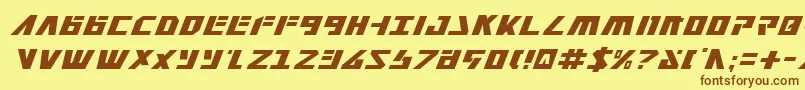 Falconv2i Font – Brown Fonts on Yellow Background