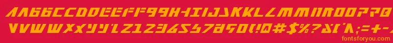 Falconv2i Font – Orange Fonts on Red Background
