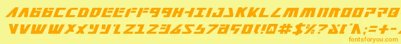 Falconv2i Font – Orange Fonts on Yellow Background