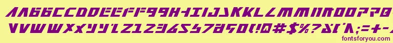 Falconv2i Font – Purple Fonts on Yellow Background