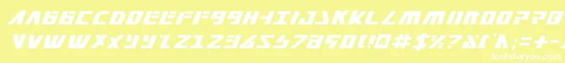 Falconv2i Font – White Fonts on Yellow Background
