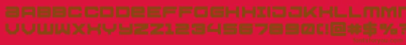 フォントUssdallasbold – 赤い背景に茶色の文字