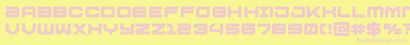 Ussdallasbold Font – Pink Fonts on Yellow Background