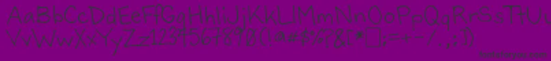 Bartley Font – Black Fonts on Purple Background