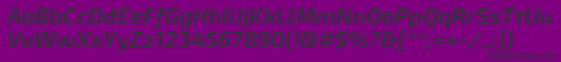 fuente Exo2Semibolditalic – Fuentes Negras Sobre Fondo Morado