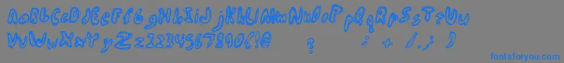 AbiscuosRegular Font – Blue Fonts on Gray Background