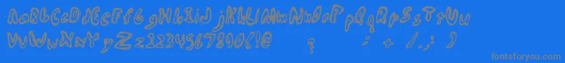 AbiscuosRegular Font – Gray Fonts on Blue Background