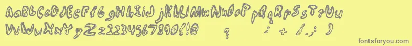 AbiscuosRegular Font – Gray Fonts on Yellow Background