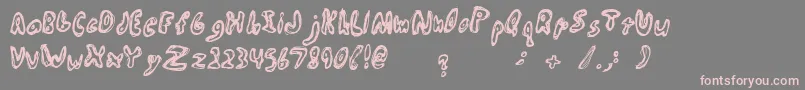 AbiscuosRegular-Schriftart – Rosa Schriften auf grauem Hintergrund