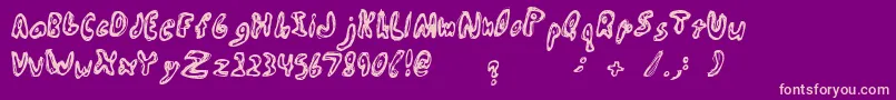 AbiscuosRegular Font – Pink Fonts on Purple Background