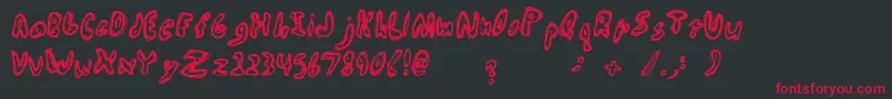 AbiscuosRegular Font – Red Fonts on Black Background
