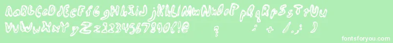 AbiscuosRegular Font – White Fonts on Green Background