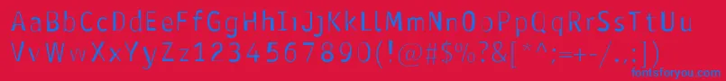 AntavianaNormal Font – Blue Fonts on Red Background