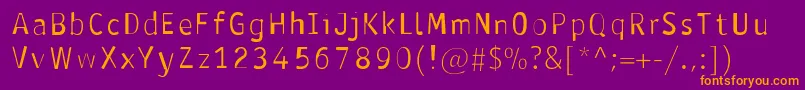 AntavianaNormal Font – Orange Fonts on Purple Background