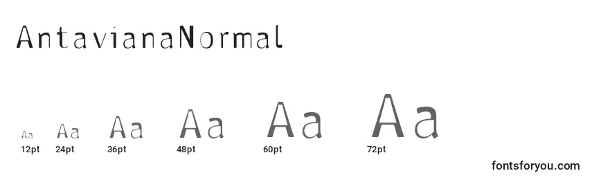 Размеры шрифта AntavianaNormal