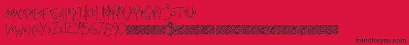 Indiesellout Font – Black Fonts on Red Background