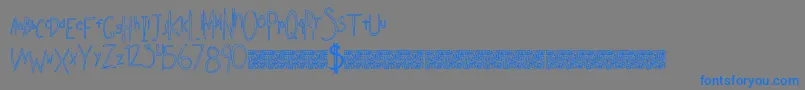 Indiesellout Font – Blue Fonts on Gray Background